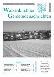 Waizenkirchner Gemeindenachrichten Nr. 219 (0 ... - Waizenkirchen