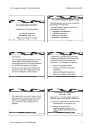 Li2: Language Variation - Ling.cam.ac.uk