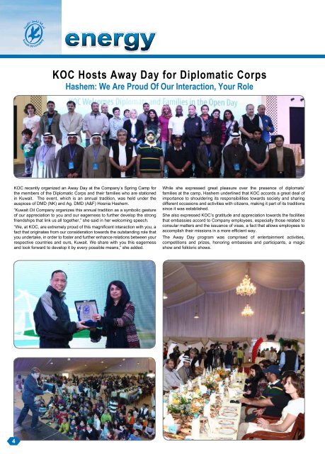 Taking Part Open Day Achievement - Kuwait Oil Company
