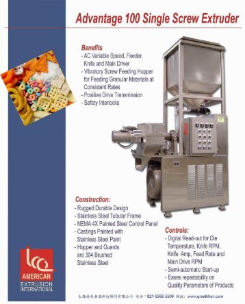 Advantage 100 Single Screw Extruder - greatkhan