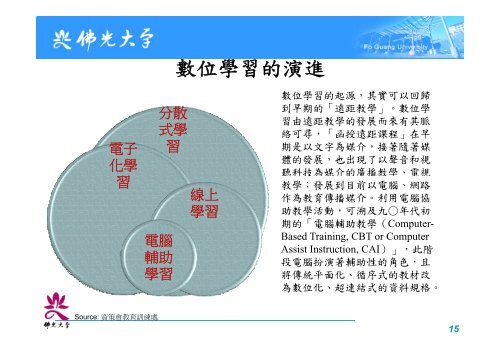 數位學習（課程設計與教材製作） - 佛光大學