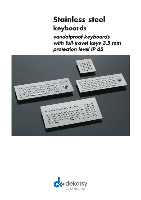 Edelstahl Tastaturen Vandalismus GB - Dekorsy
