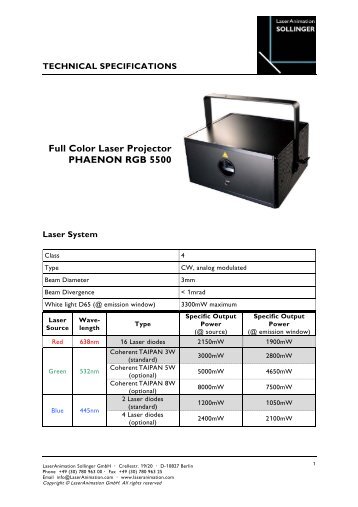 Phaenon RGB 5500.pdf - Laser System Europe