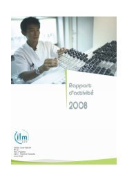 Rapport annuel ILM 2008 - Institut Louis MalardÃ©