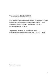 Yanagisawa, Ei et al (2003) Study of Effectiveness of ... - Valosun