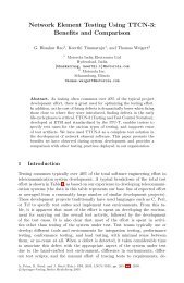 Network Element Testing Using TTCN-3: Benefits and Comparison