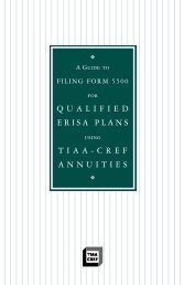 Guide to filing Form 5500 for qualified ERISA plans - TIAA-CREF