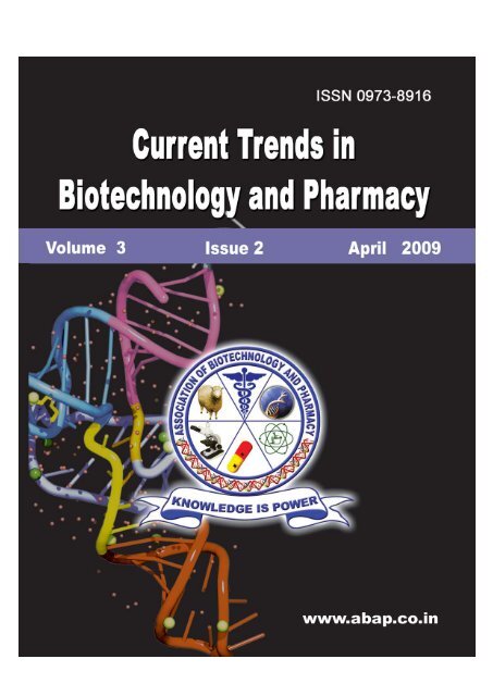 April Journal-2009.p65 - Association of Biotechnology and Pharmacy