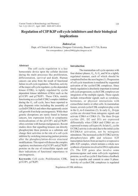 April Journal-2009.p65 - Association of Biotechnology and Pharmacy