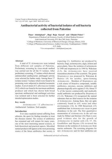 April Journal-2009.p65 - Association of Biotechnology and Pharmacy