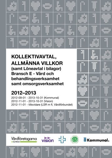 Kollektivavtal bransch E - VÃ¥rdfÃ¶rbundet