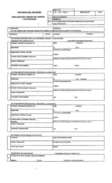 DeclaraciÃ³n Jurada de Cargos y Actividades