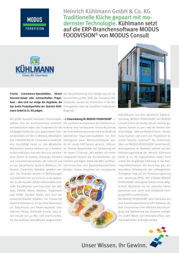 KÃ¼hlmann GmbH & Co.KG - MODUS Consult AG