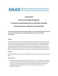 Convocatoria Becas para estudios de posgrado FormaciÃ³n ... - DAAD