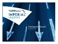 Transport Forum - IMPERIAL Logistics
