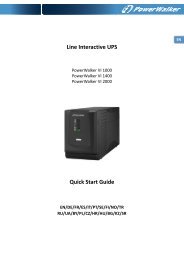 Line Interactive UPS Quick Start Guide - PowerWalker UPS