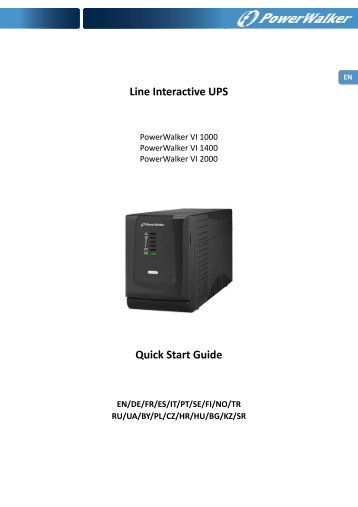 Line Interactive UPS Quick Start Guide - PowerWalker UPS