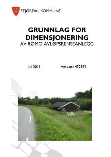 GRUNNLAG FOR DIMENSJONERING - StjÃƒÂ¸rdal kommune
