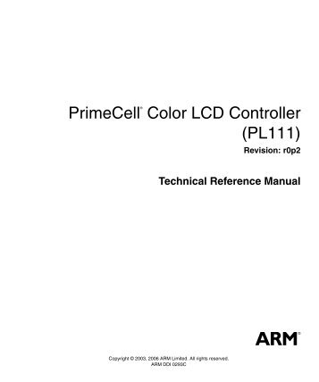 PrimeCell Color LCD Controller (PL111) - ARM Information Center