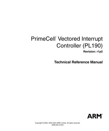 (PL190) Technical Reference Manual