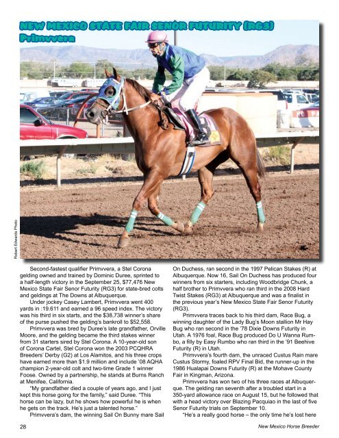 New Mexico State Fair - New Mexico Horse Breeders Association