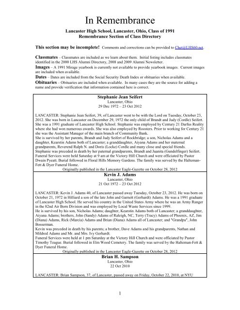 1991 Classmate Directory - Remembrance.pdf - Lhs60.net