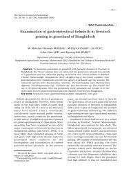 Examination of gastrointestinal helminth in livestock grazing in ...