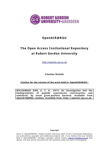 Welgamage Don PhD.pdf - OpenAIR @ RGU - Robert Gordon ...