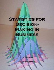 Statistics for Decision- Making in Business - Maricopa Community ...