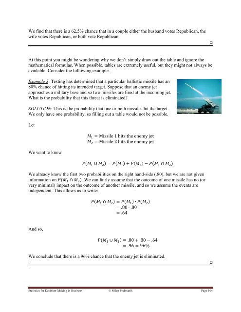 Statistics for Decision- Making in Business - Maricopa Community ...