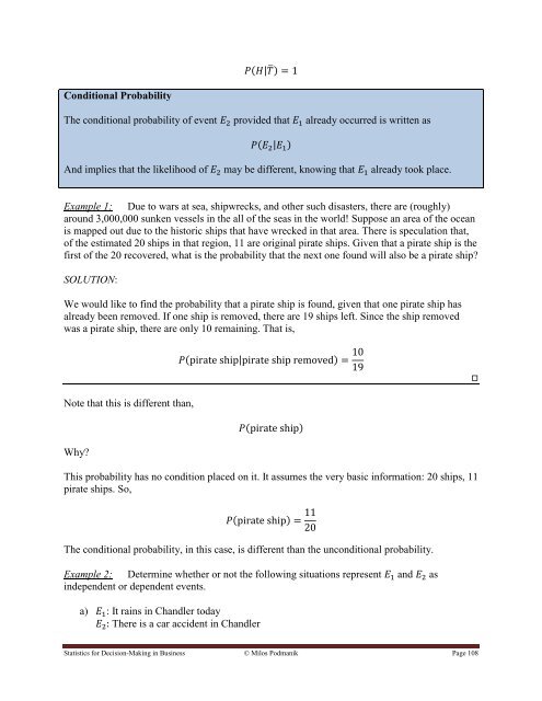 Statistics for Decision- Making in Business - Maricopa Community ...