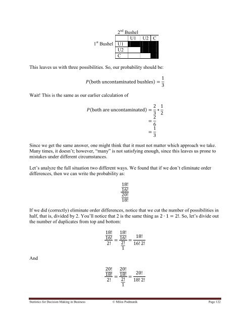 Statistics for Decision- Making in Business - Maricopa Community ...