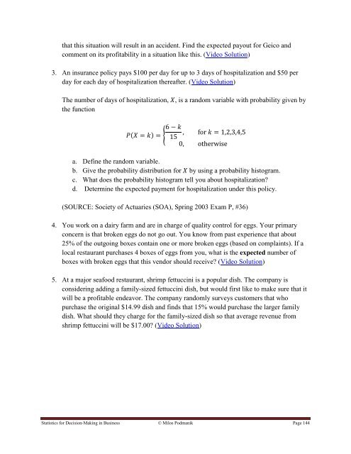 Statistics for Decision- Making in Business - Maricopa Community ...