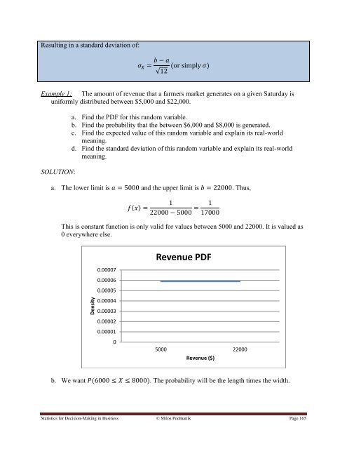 Statistics for Decision- Making in Business - Maricopa Community ...