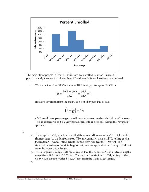 Statistics for Decision- Making in Business - Maricopa Community ...