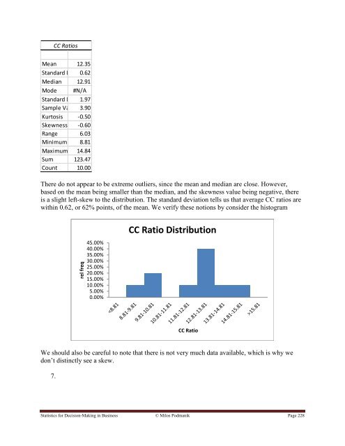 Statistics for Decision- Making in Business - Maricopa Community ...