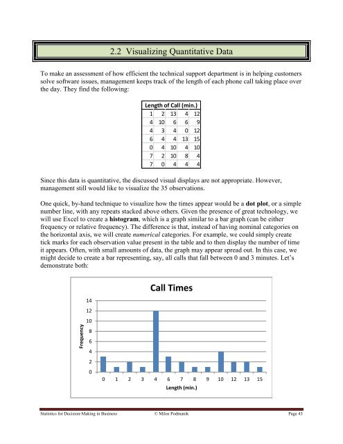 Statistics for Decision- Making in Business - Maricopa Community ...