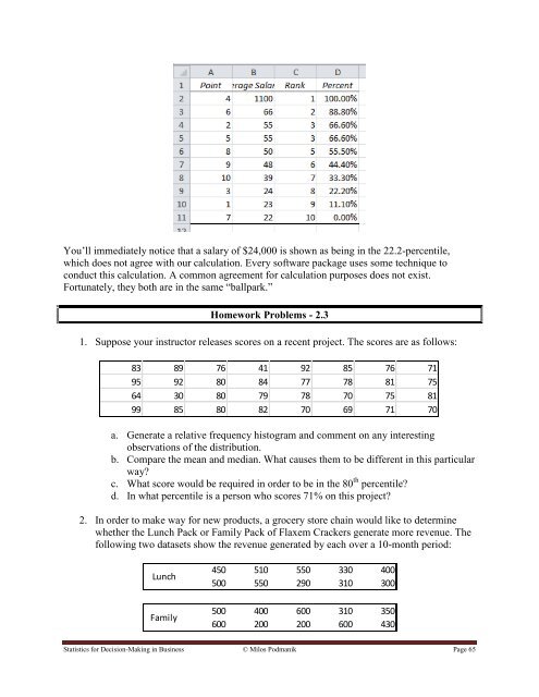 Statistics for Decision- Making in Business - Maricopa Community ...