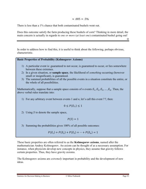 Statistics for Decision- Making in Business - Maricopa Community ...