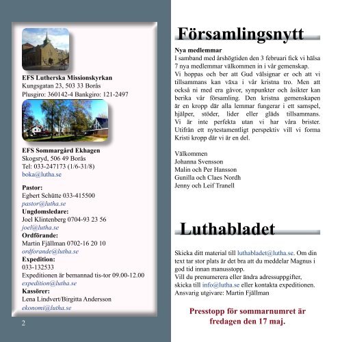 Luthabladet vår 2013 - lutha.se