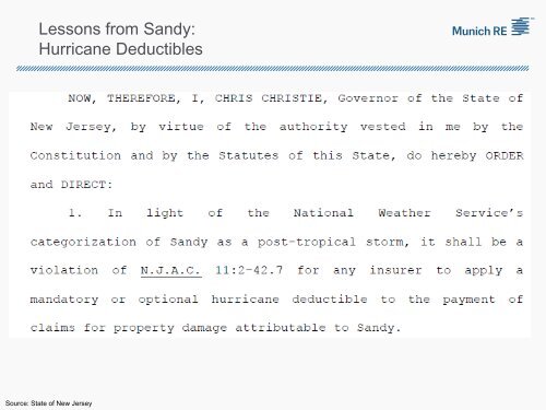 LESSONS FROM HURRICANE SANDY - IMUA