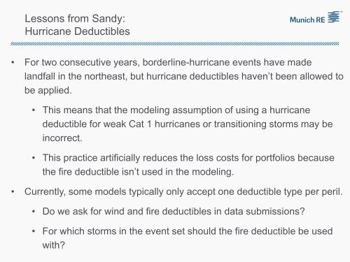 LESSONS FROM HURRICANE SANDY - IMUA