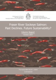Fraser River Sockeye Salmon - Cohen Commission