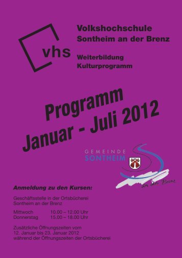 Programm Januar-Juli2012 vhs ... - Sontheim an der Brenz