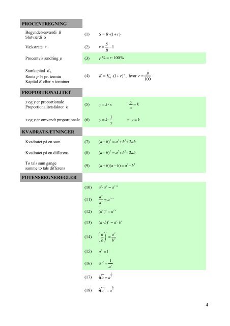Matematisk formelsamling til A-niveau