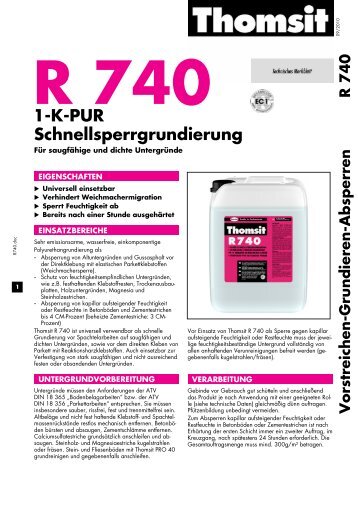 Technisches Merkblatt R 740 - allfloors