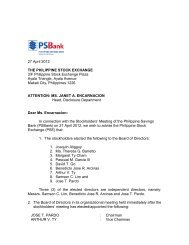 27 April 2012 THE PHILIPPINE STOCK EXCHANGE 3/F ... - PSBank