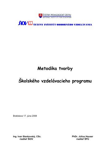 Metodika tvorby - Å tÃ¡tny pedagogickÃ½ Ãºstav