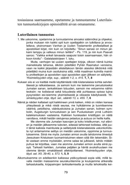 Lue kirja pdf-muodossa - Suomen Tunnustuksellinen Luterilainen ...