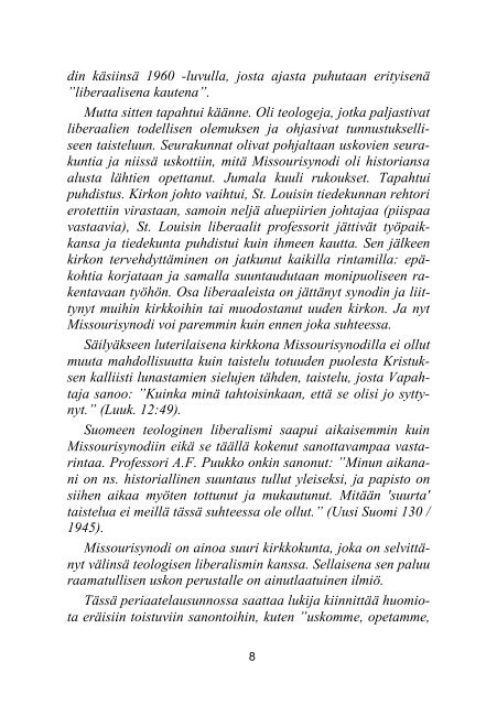 Lue kirja pdf-muodossa - Suomen Tunnustuksellinen Luterilainen ...